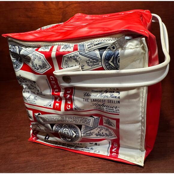 Vintage Budweiser Insulated Soft Shell Lunch Box Six Pack Bag Cooler - Picture 9 of 9